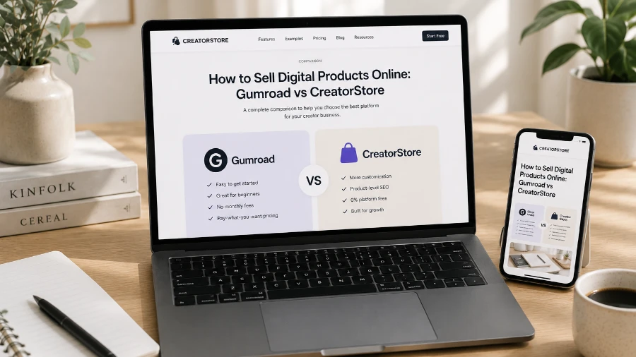 How to Sell Digital Products Online: Gumroad vs CreatorStore
