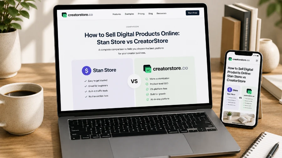 How to Sell Digital Products Online: Stan Store vs CreatorStore