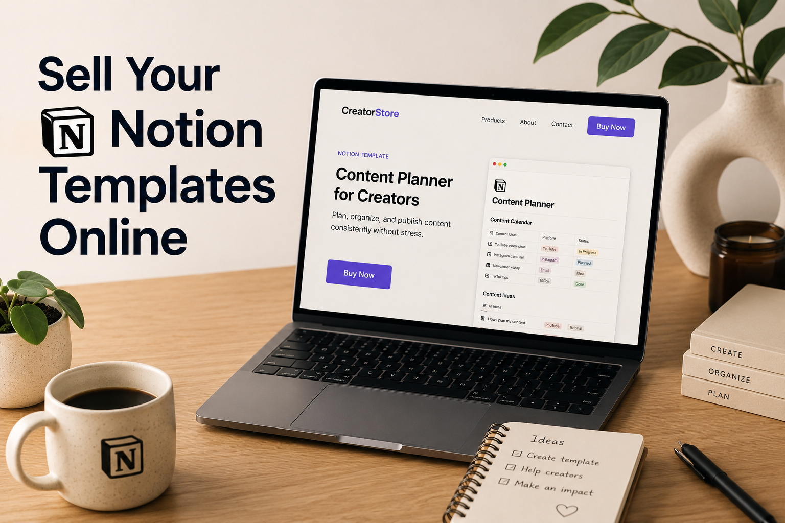 Notion Template Ideas to Sell Online